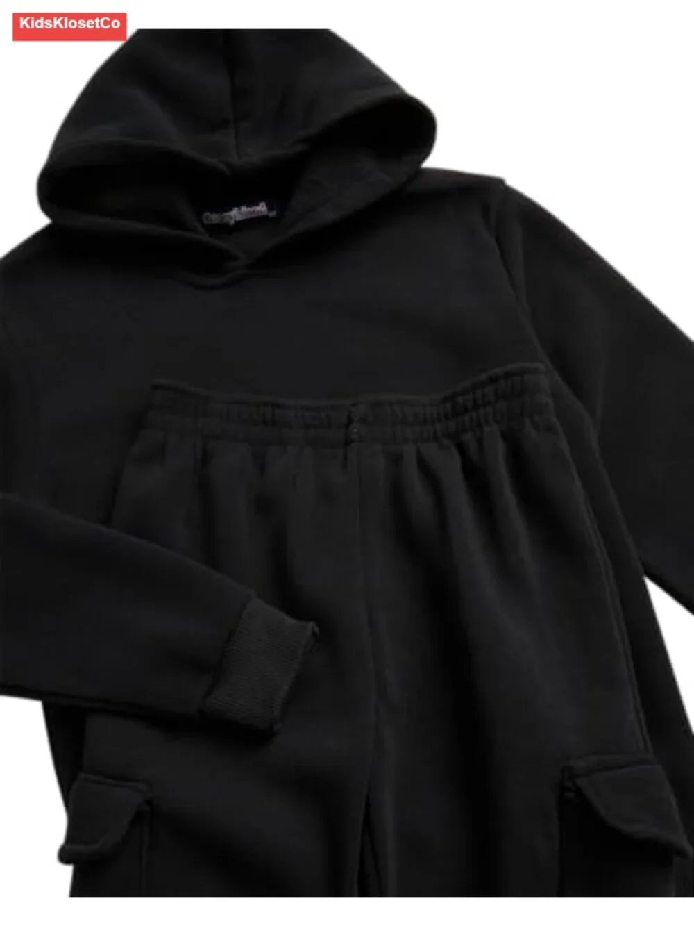 2 Piece Boys Sweatsuit - Fleece Hoodie & Cargo Jogger Set